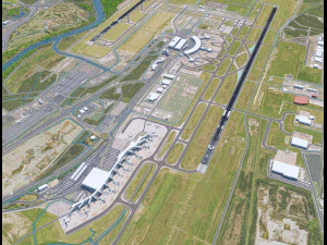 Aeroporto de Brisbane 10 km Modelo 3D