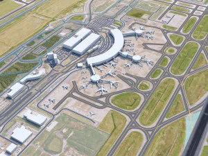 Aeroporto de Brisbane 10 km Modelo 3D