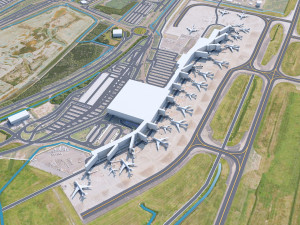 Brisbane Airport 10km Modèle 3D