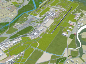 Aeroporto de Brisbane 10 km Modelo 3D