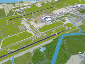 Brisbane Airport 10km Modèle 3D