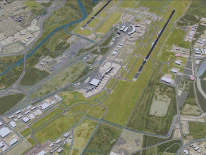 Aeroporto de Brisbane 10 km Modelo 3D