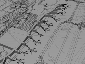 Aeroporto de Brisbane 10 km Modelo 3D