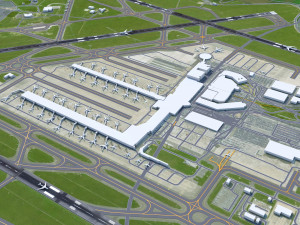 Brussels Airport 12km Model 3D