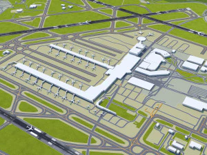 Brussels Airport 12km 3D Model