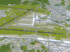 Brussels Airport 12km Model 3D