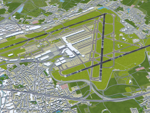 Brussels Airport 12km Model 3D