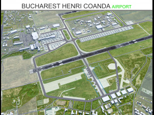 Bucharest Henri Coanda Airport 15km 3D Model