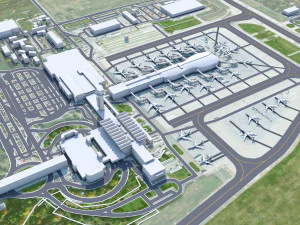 Bucharest Henri Coanda Airport 15km 3D Model