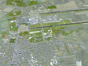 Bucharest Henri Coanda Airport 15km 3D Model