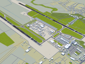 Bucharest Henri Coanda Airport 15km Modèle 3D