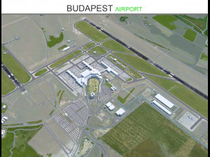 Flughafen Budapest 12 km 3D Modell