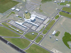 Budapest Airport 12km 3D Model