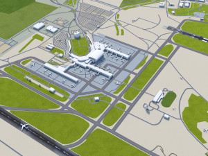 Budapest Airport 12km 3D Model