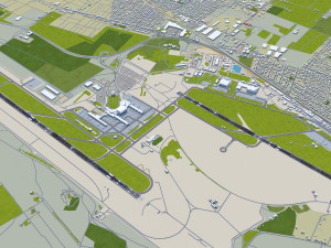 Budapest Airport 12km 3D Model