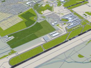 Budapest Airport 12km 3D Model