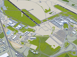 Budapest Airport 12km 3D Model