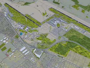Budapest Airport 12km 3D Model
