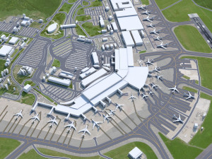 Buenos Aires Ezeiza Airport 10km Model 3D