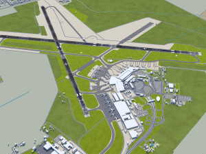 Buenos Aires Ezeiza Airport 10km Model 3D
