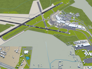 Buenos Aires Ezeiza Airport 10km Model 3D