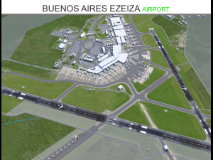 Buenos Aires Ezeiza Airport 10km Model 3D