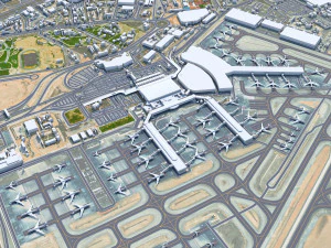 Cairo Airport 15km 3D Model