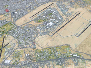 Cairo Airport 15km 3D Model