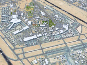 Cairo Airport 15km 3D Model