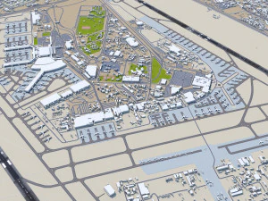 Cairo Airport 15km 3D Model