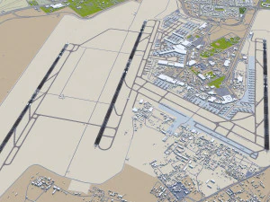 Cairo Airport 15km 3D Model