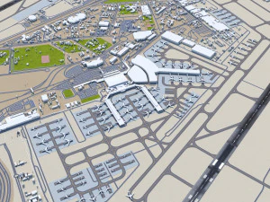 Cairo Airport 15km 3D Model