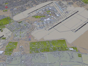 Cairo Airport 15km 3D Model