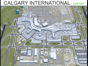 Calgary International Airport 12km 3D Model