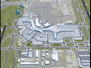 Calgary International Airport 12km Model 3D