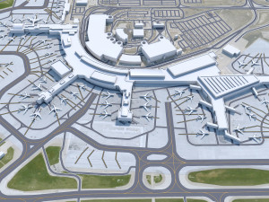 Calgary International Airport 12km Model 3D