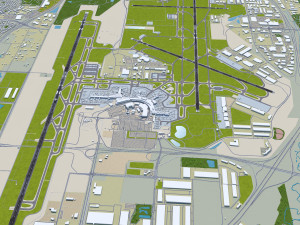 Calgary International Airport 12km Model 3D