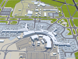 Calgary International Airport 12km Model 3D