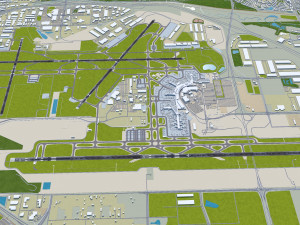 Calgary International Airport 12km Model 3D