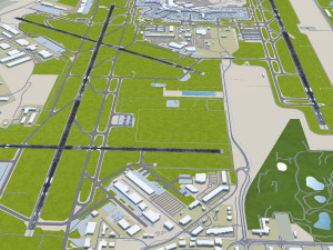 Calgary International Airport 12km Model 3D
