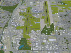 Calgary International Airport 12km Model 3D