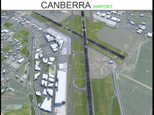 Canberra Havaalanı 10km 3D Model