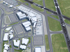 Canberra Airport 10km 3D Model