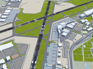 Canberra Airport 10km 3D Model