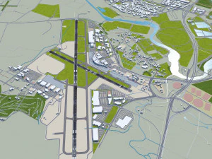 Canberra Airport 10km 3D Model