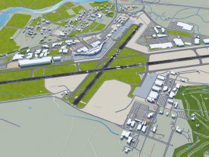 Canberra Airport 10km 3D Model