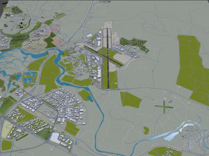 Canberra Airport 10km 3D Model