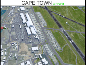 Cape Town Airport 15km 3D Model