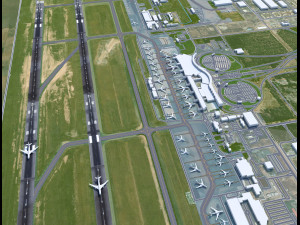 Casablanca Mohammed V Airport 12km Modèle 3D