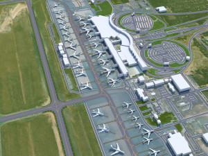 Casablanca Mohammed V Airport 12km Modèle 3D